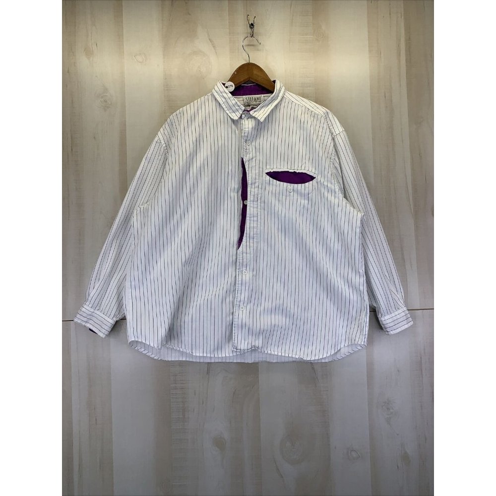 Stefano World Wide 90s Button Up 3/4 Sleeve Shirt Womens 22/24-10376